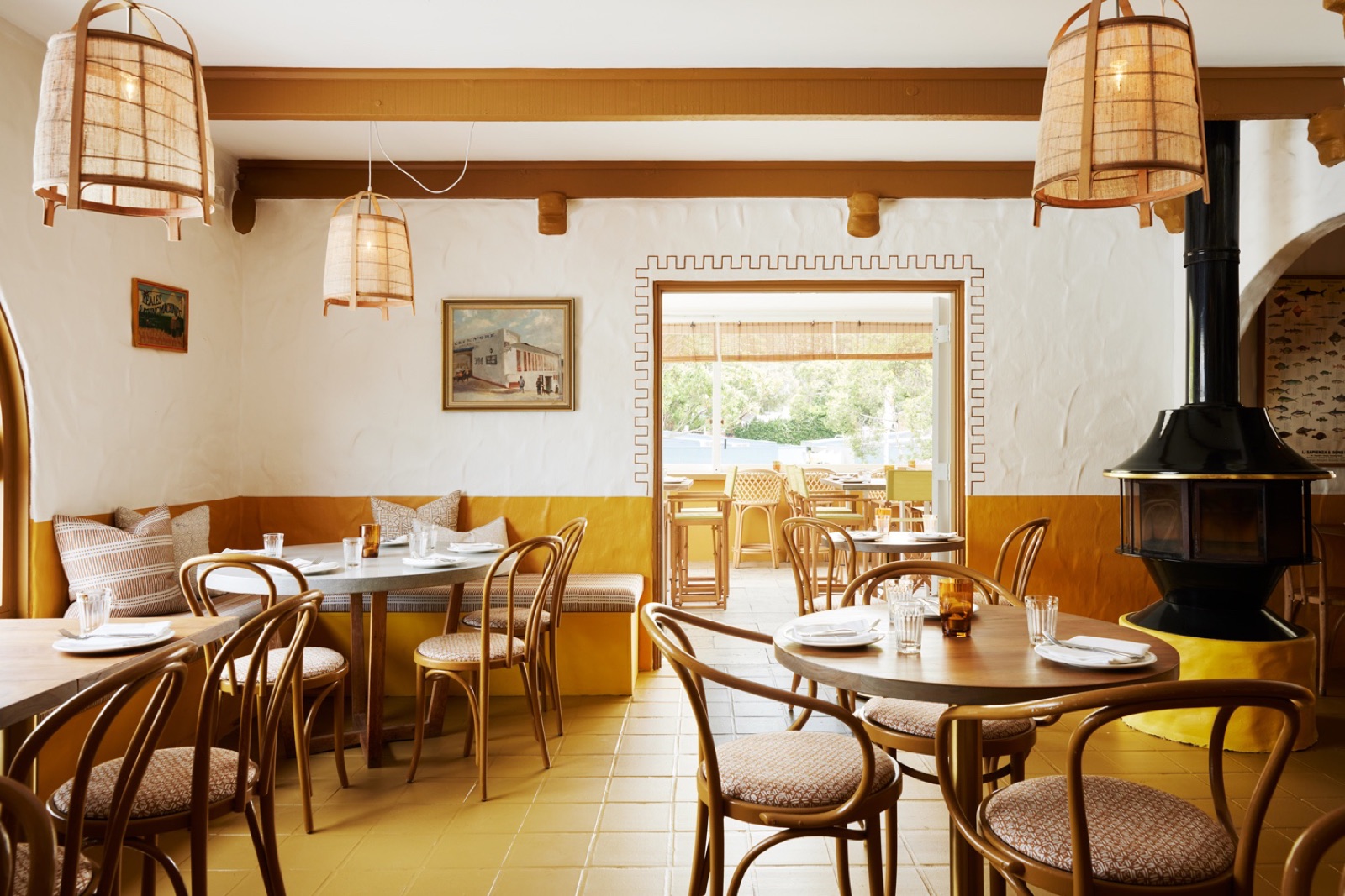 The dining room at Elvina, Avalon Village